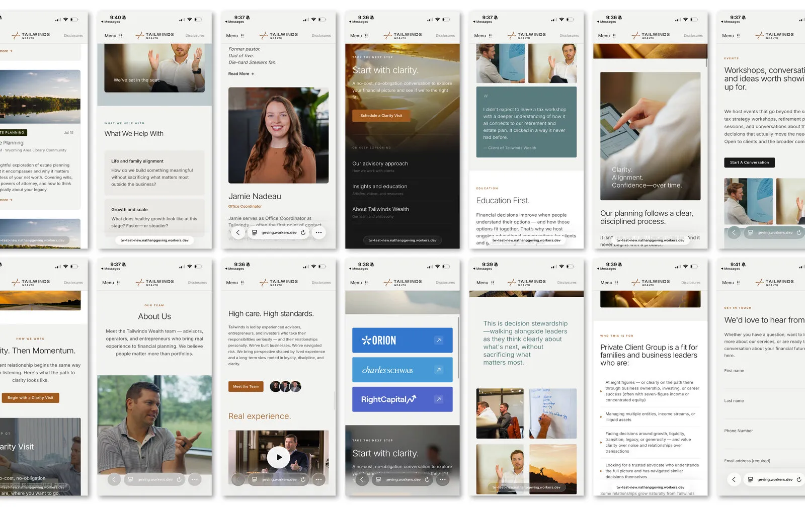 Web design work