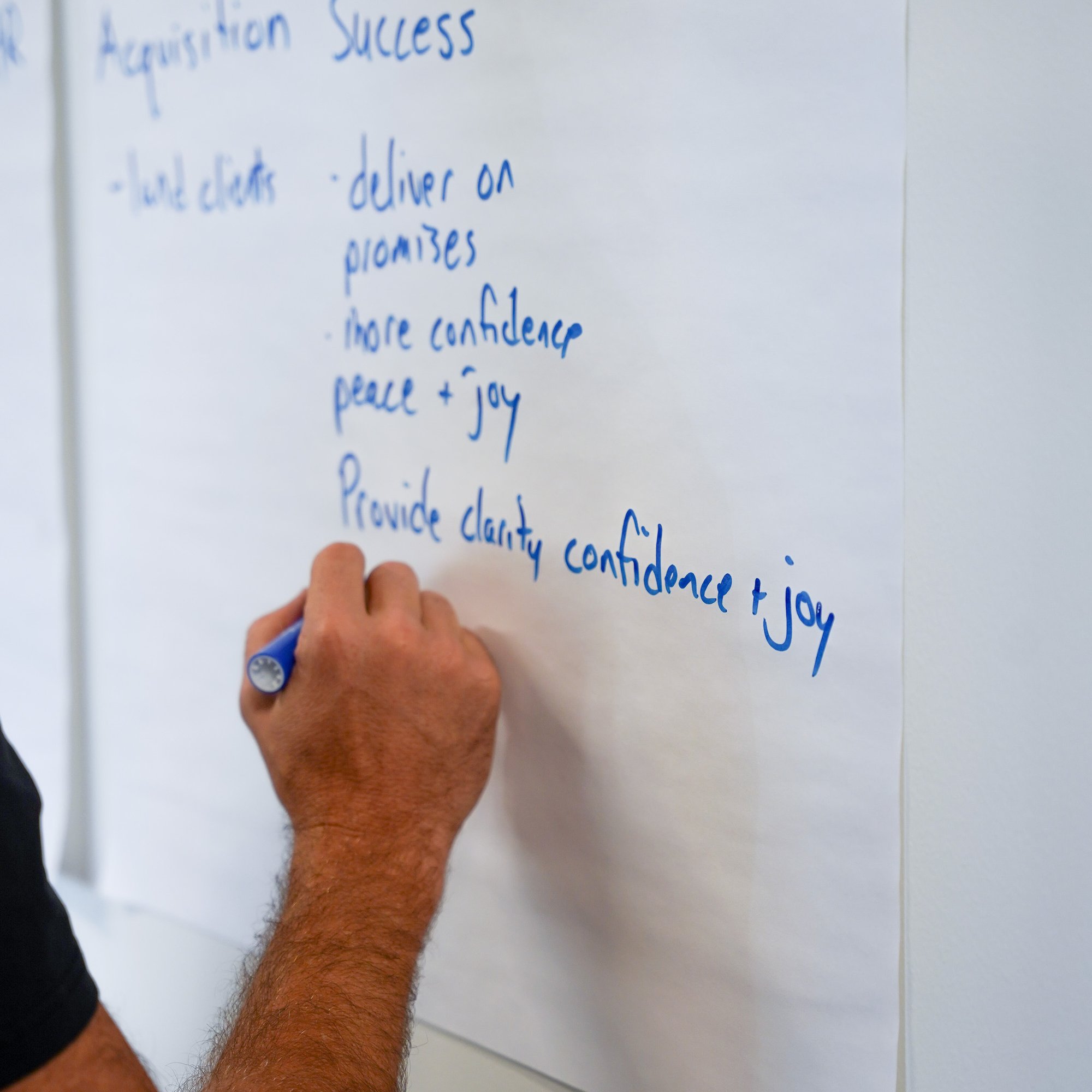 Whiteboard strategy session