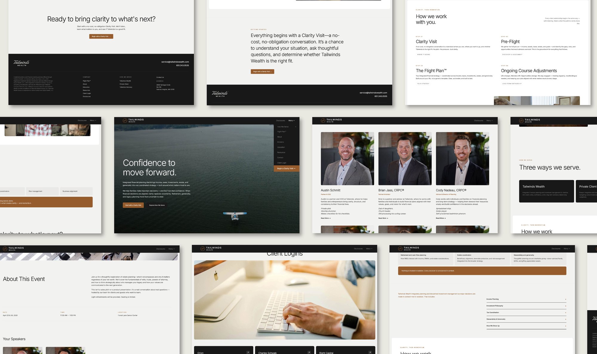 Tailwinds Wealth Website Design