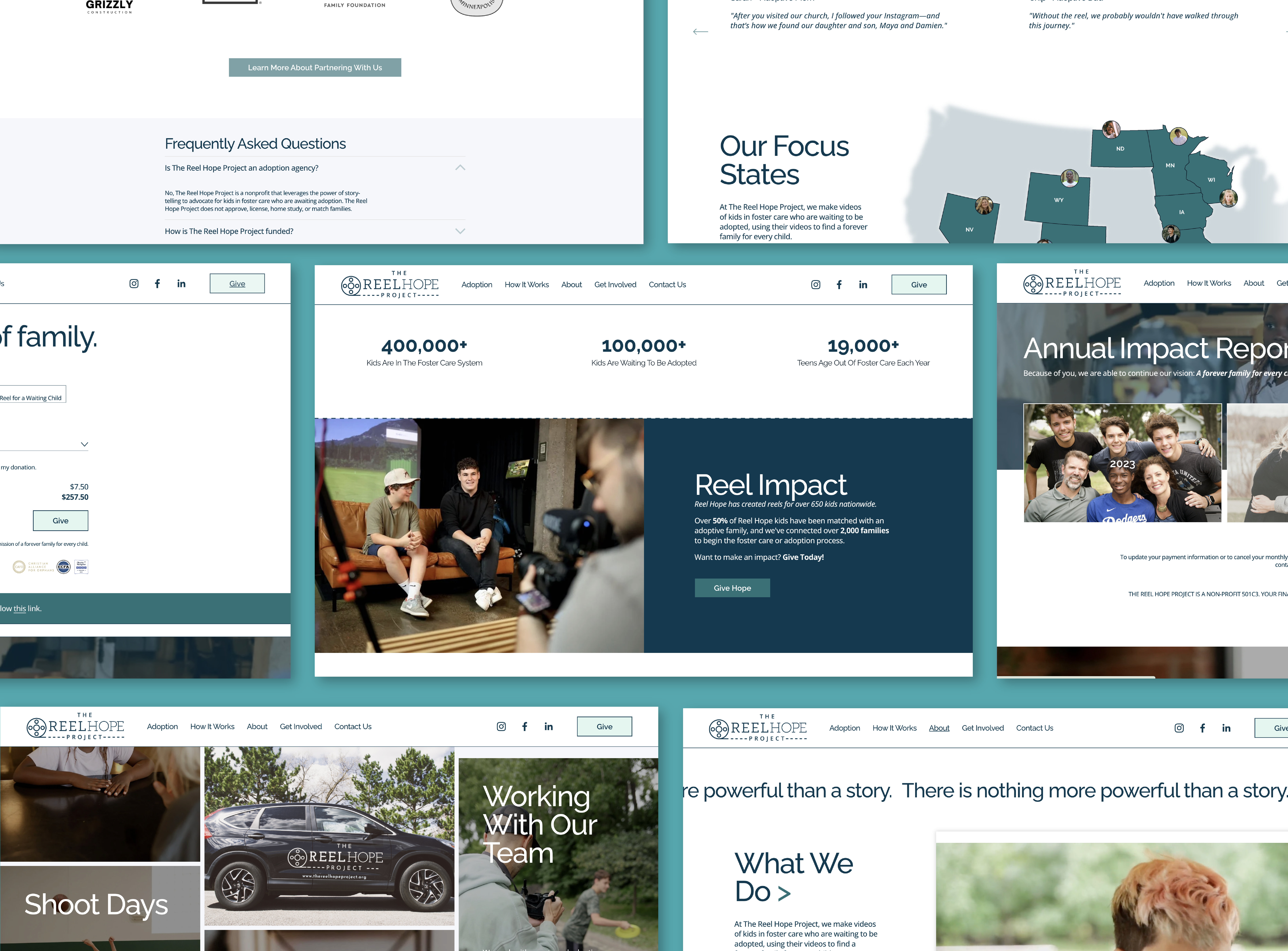 Reel Hope web design